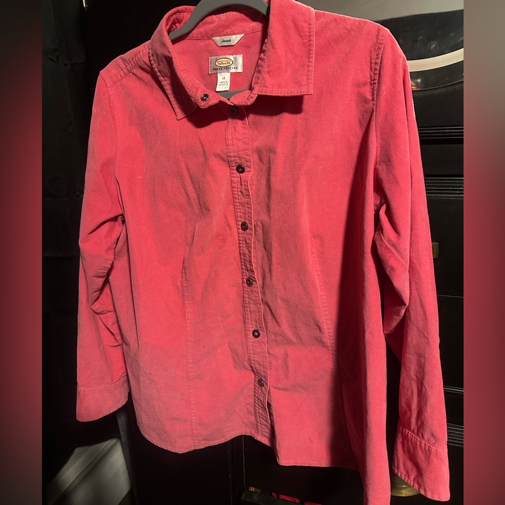 Talbots women’s petite stretch long sleeve button-down